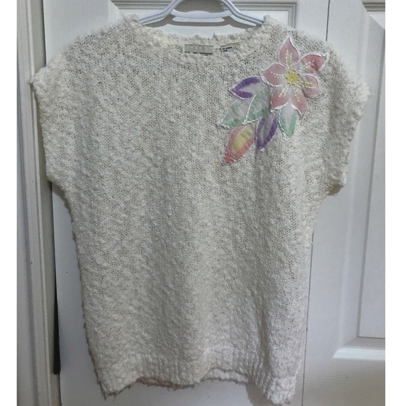 Vtg Sears Made in Taiwan Short Sleeve Sweater S - Picture 5 of 8